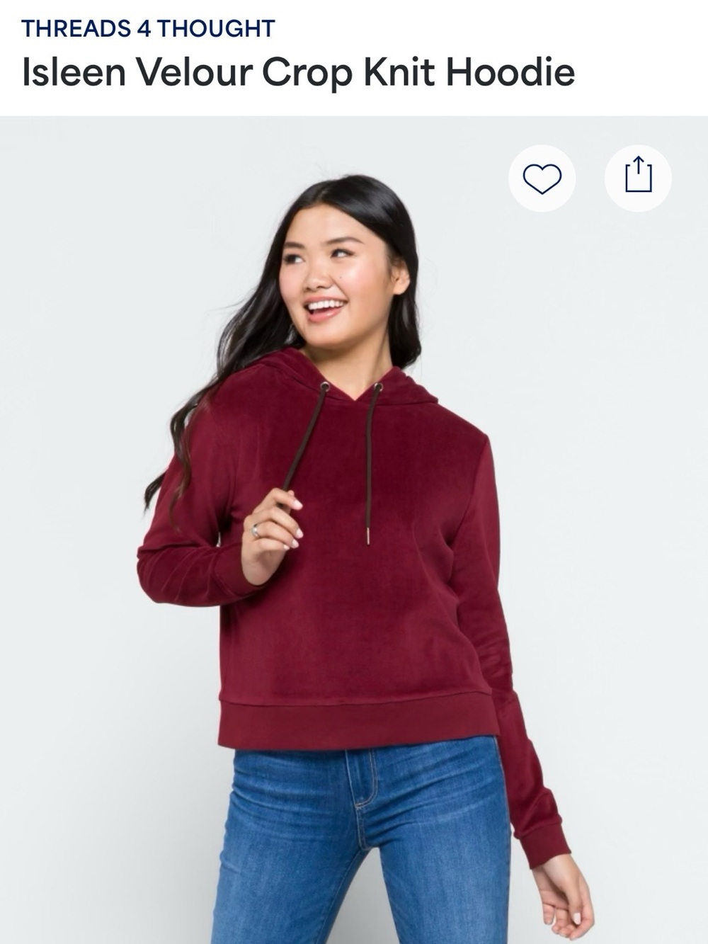 Threads 4 Thought Burgundy Hoodie